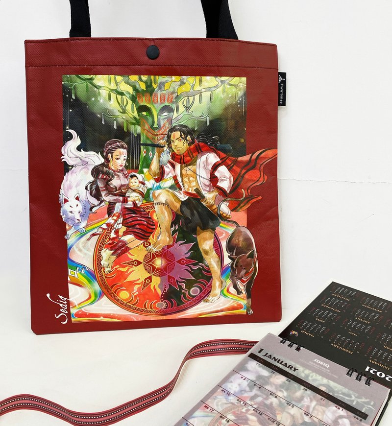 Sunny Bag x 塔哇欧玛司-文青袋-赛德克族 - 侧背包/斜挎包 - 其他材质 红色