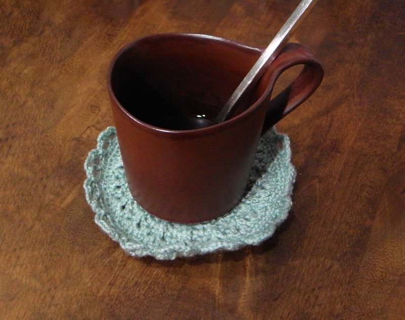 一片抹茶绿 - 杯垫 - 棉．麻 