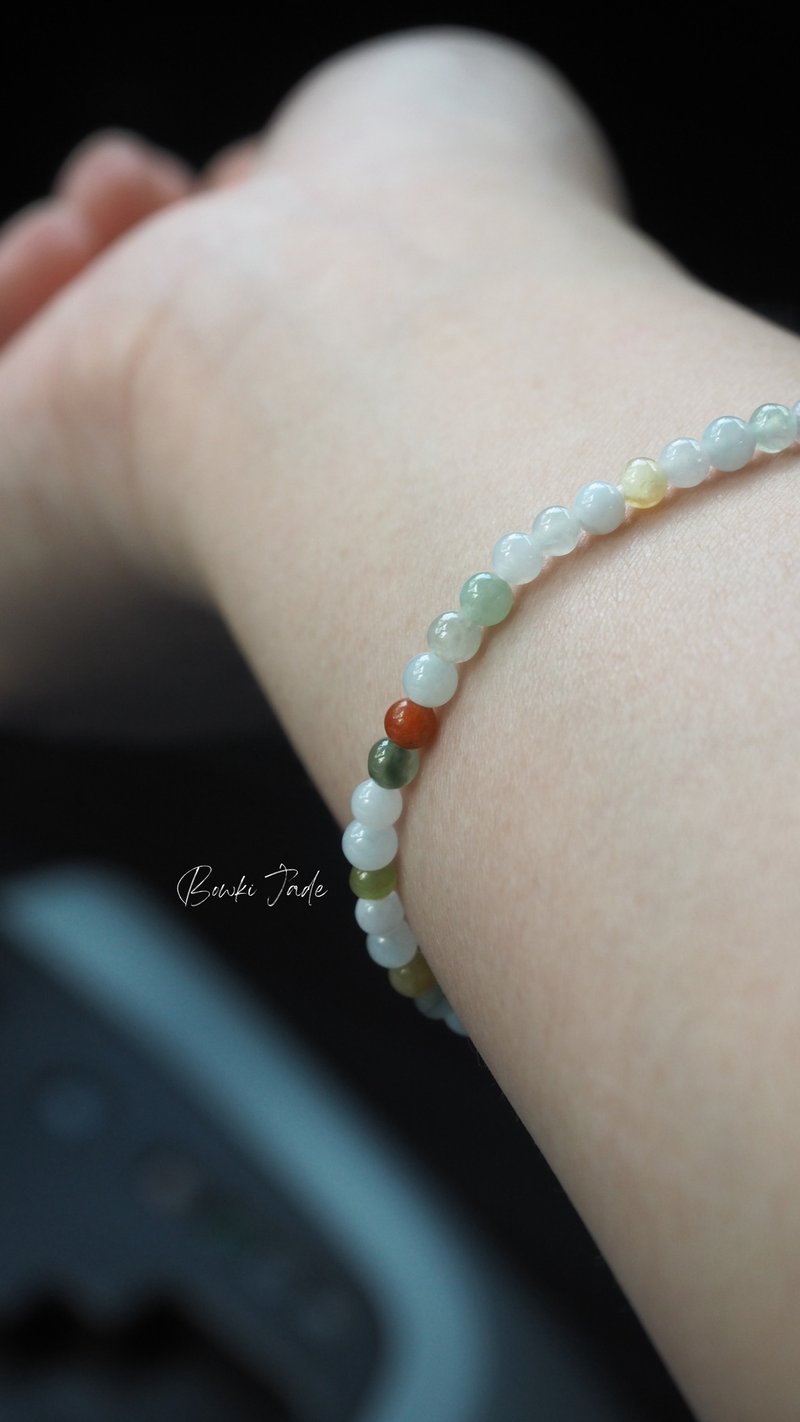 宝淇 - 多宝小米珠手串 - 天然 A 货翡翠 - 手链/手环 - 玉石 多色