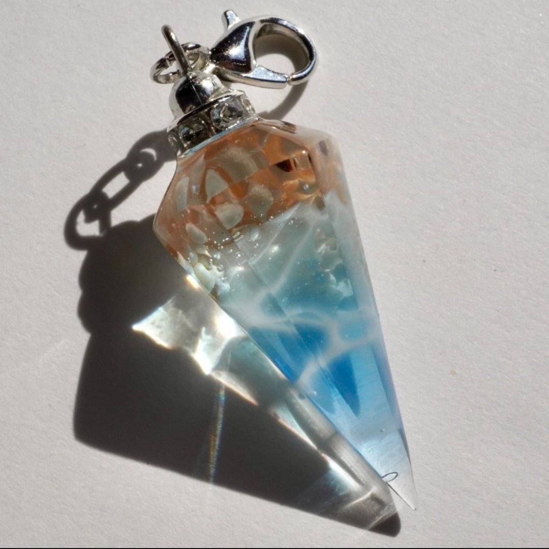Blue Beach Pendulum S1 推荐串吊坠 - 项链 - 树脂 蓝色