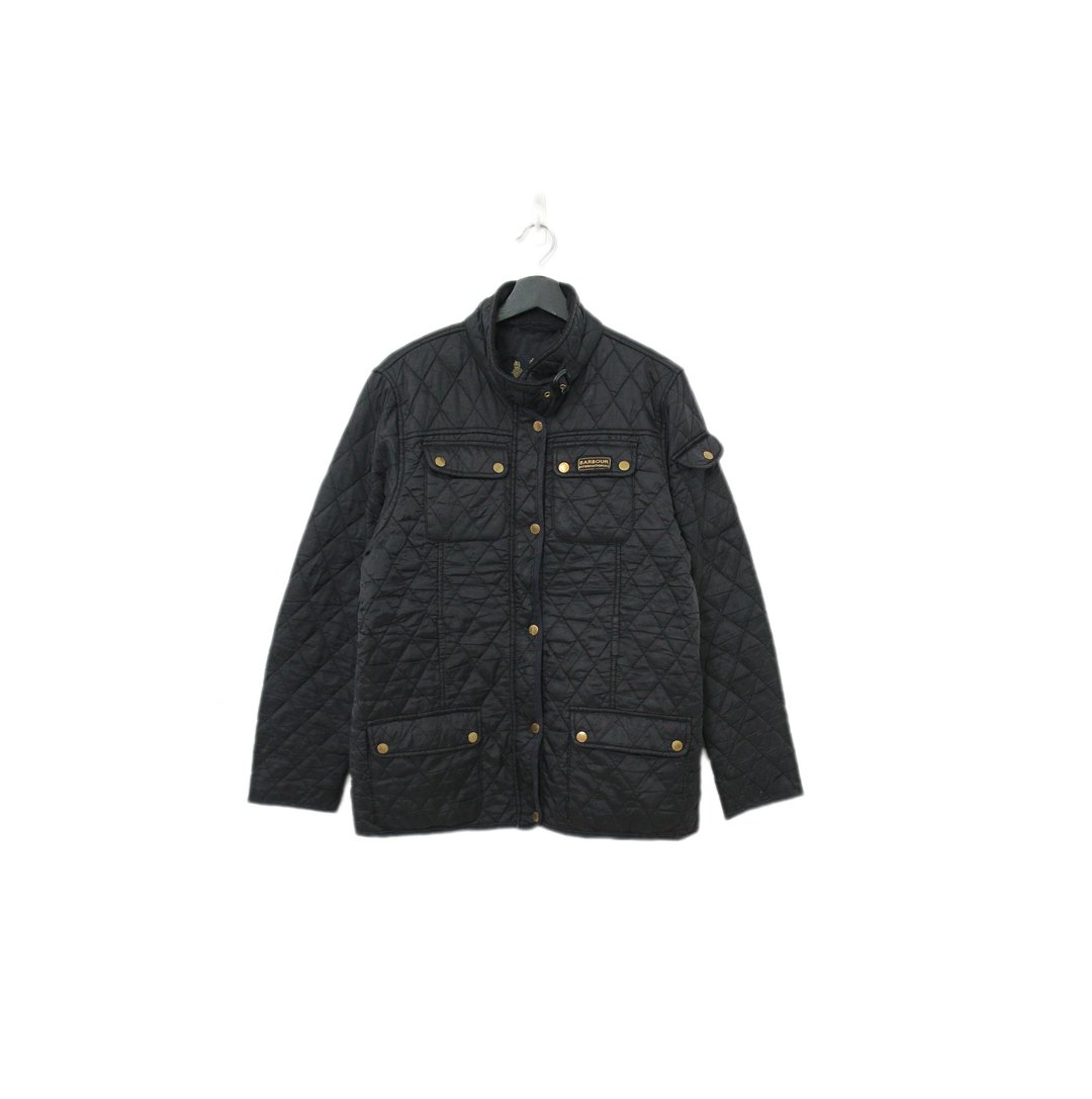 Back to Green-品牌外套 Barbour黑格纹 金扣j-06/vintage jacket - 男装外套 - 棉 