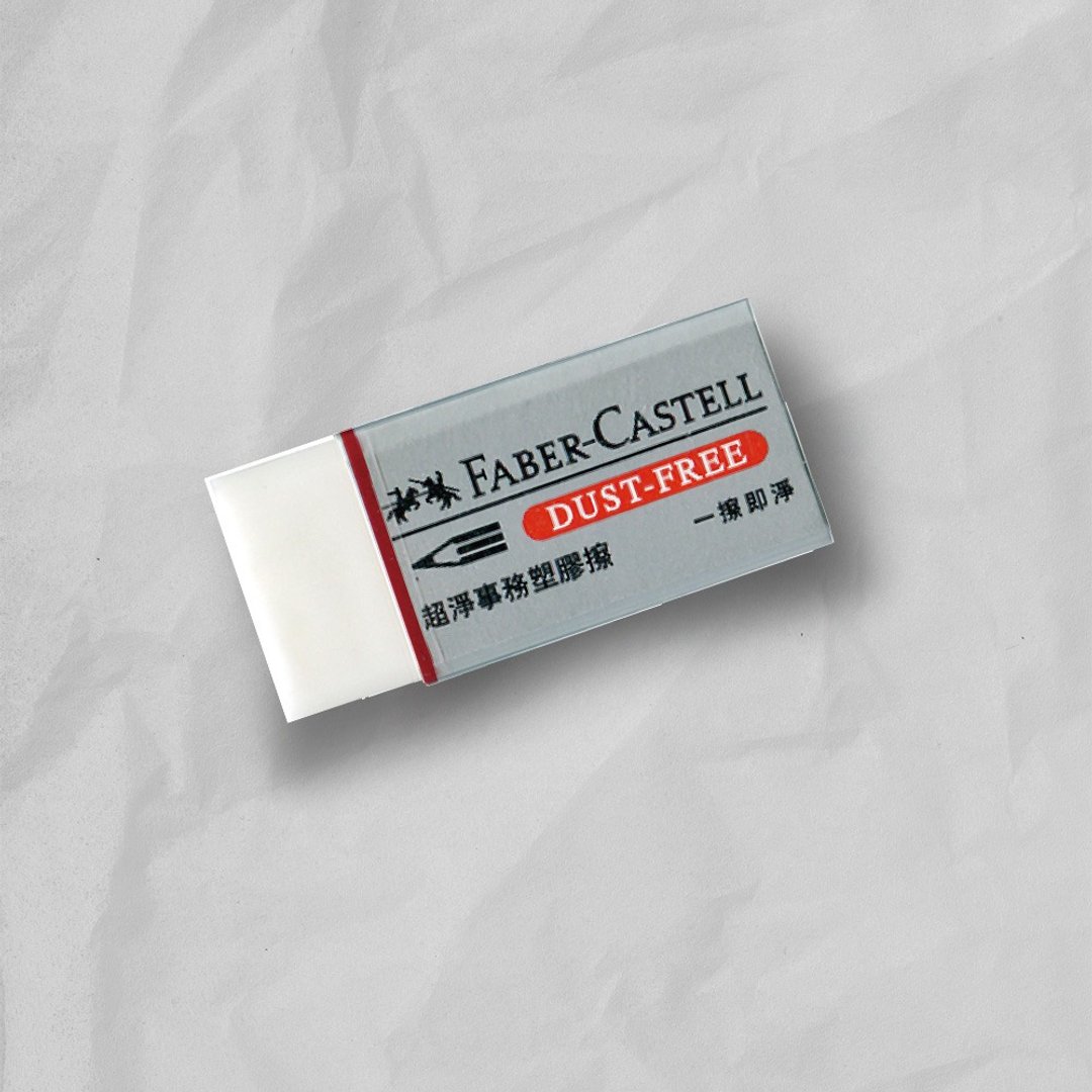 Faber-Castell 超净事务橡皮擦 小 黏屑-12入(原厂正货) - 其他 - 塑料 白色