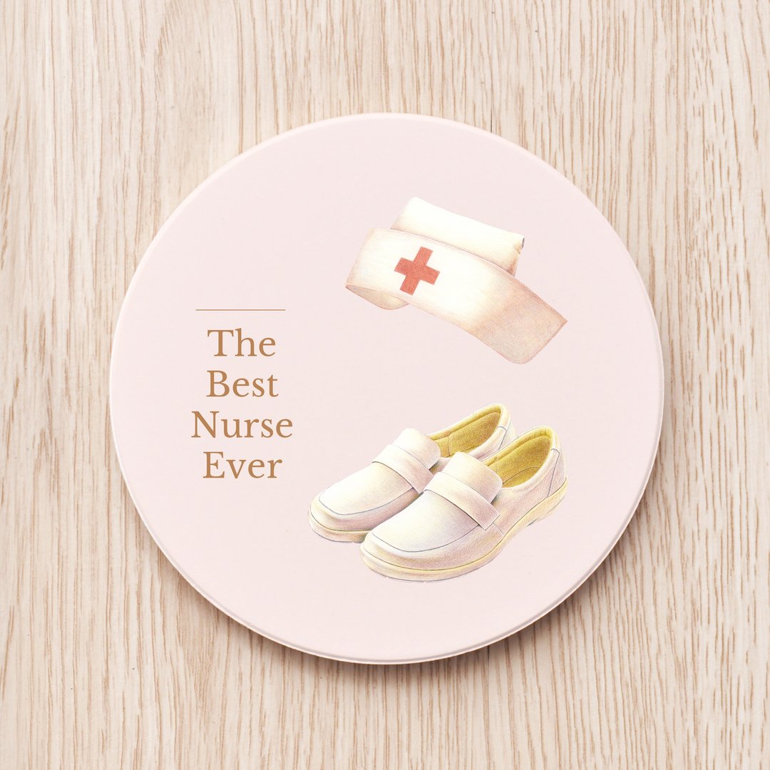 Best Nurse 最佳护理师护士服陶瓷杯垫  定制 护士 护士帽 护士鞋 - 杯垫 - 瓷 