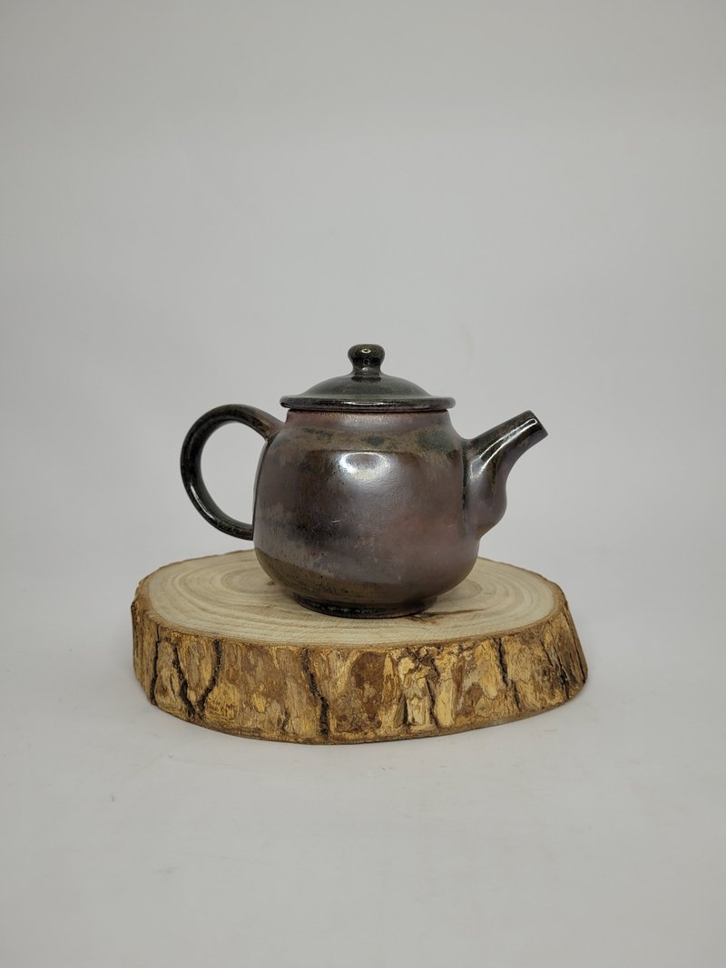 柴烧正把壶  柴烧中式茶壶 柴烧陶壶盖密出水顺 落灰釉面温润 - 茶具/茶杯 - 陶 咖啡色