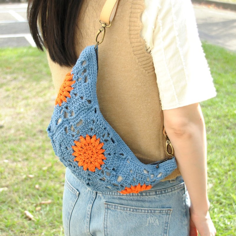 可颂编织霹雳包/麻绳编织/斜背小包/编织包/现货/订制 - 侧背包/斜挎包 - 棉．麻 红色