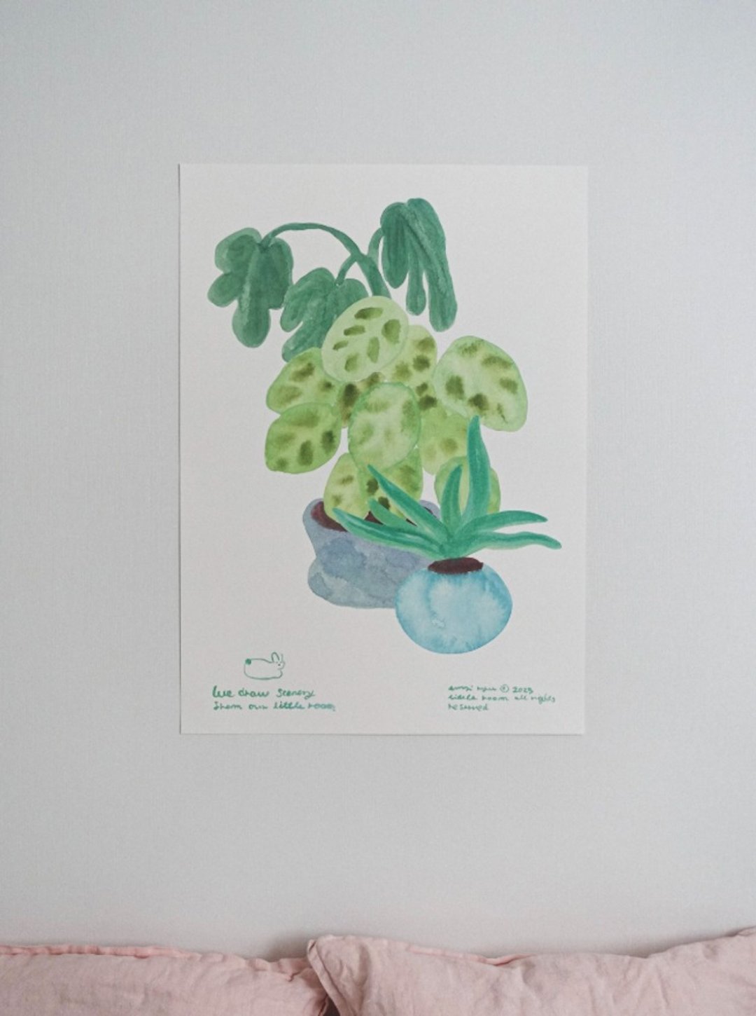 韩国插画品牌 little room - 绿色植物 A3 尺寸海报 - 海报/装饰画/版画 - 纸 绿色