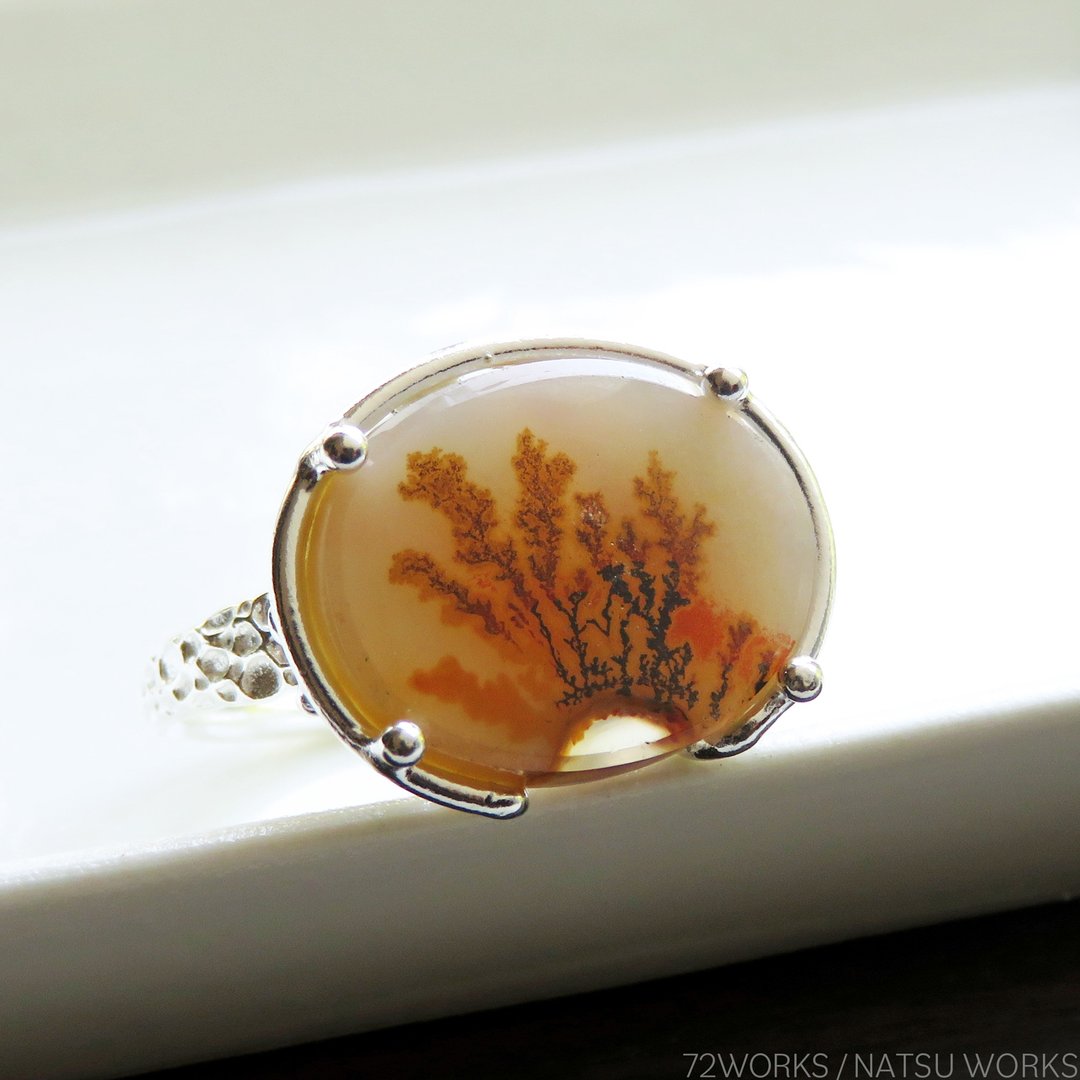 Dendritic Agate Ring - 戒指 - 宝石 咖啡色