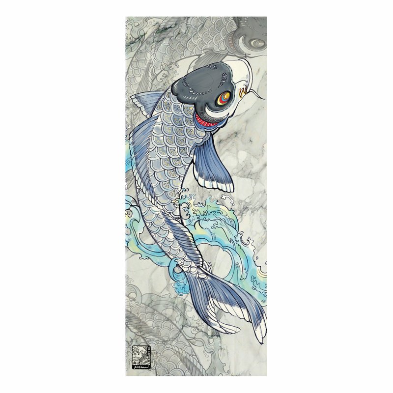 Koi Tenugui Canvas No frame - 其他 - 棉 白色