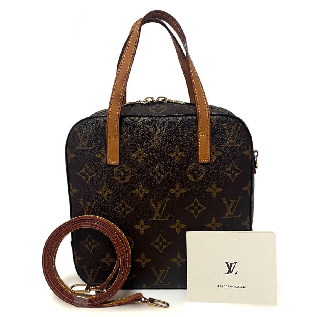 正品 Louis Vuitton Spontini 两用手提包 Monogram PVC 皮革 M47500 二手 - 手提包/手提袋 - 其他材质 咖啡色