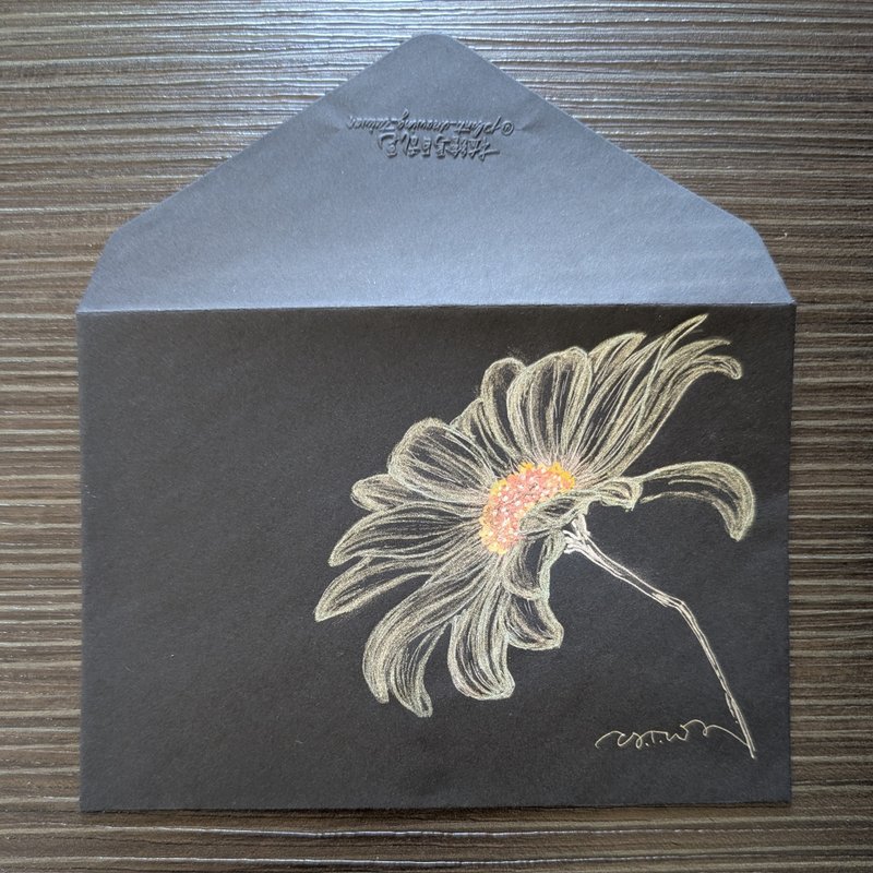 雏菊 欧式信封 / 亲笔手绘 非烫金印刷 / 赠同花系万用卡1张 - 信封/信纸 - 纸 
