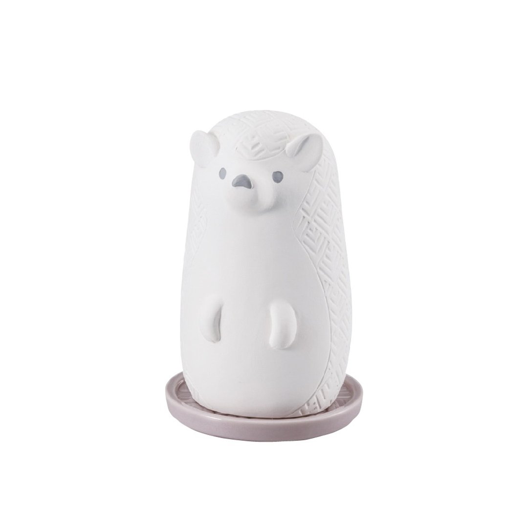 【日本DECOLE】KARATTO MASCOT 自然除湿器 - 白色刺猬 - 摆饰 - 陶 白色