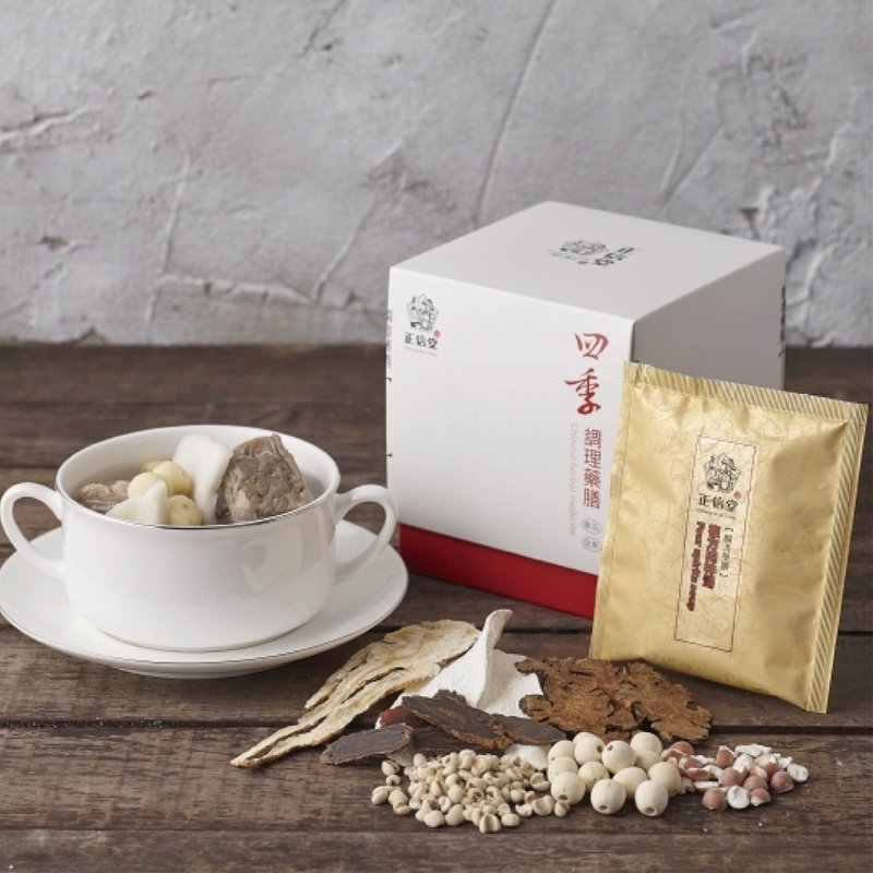 【麟书药膳系列】复方四神汤 - 料理包 - 植物．花 咖啡色
