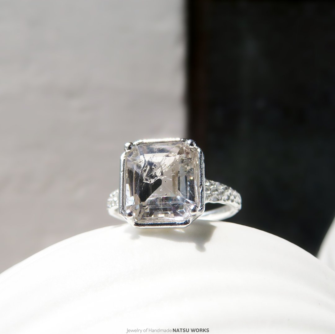 水样本质水晶 戒指 / Enhydro Quartz Ring 284 - 戒指 - 宝石 透明