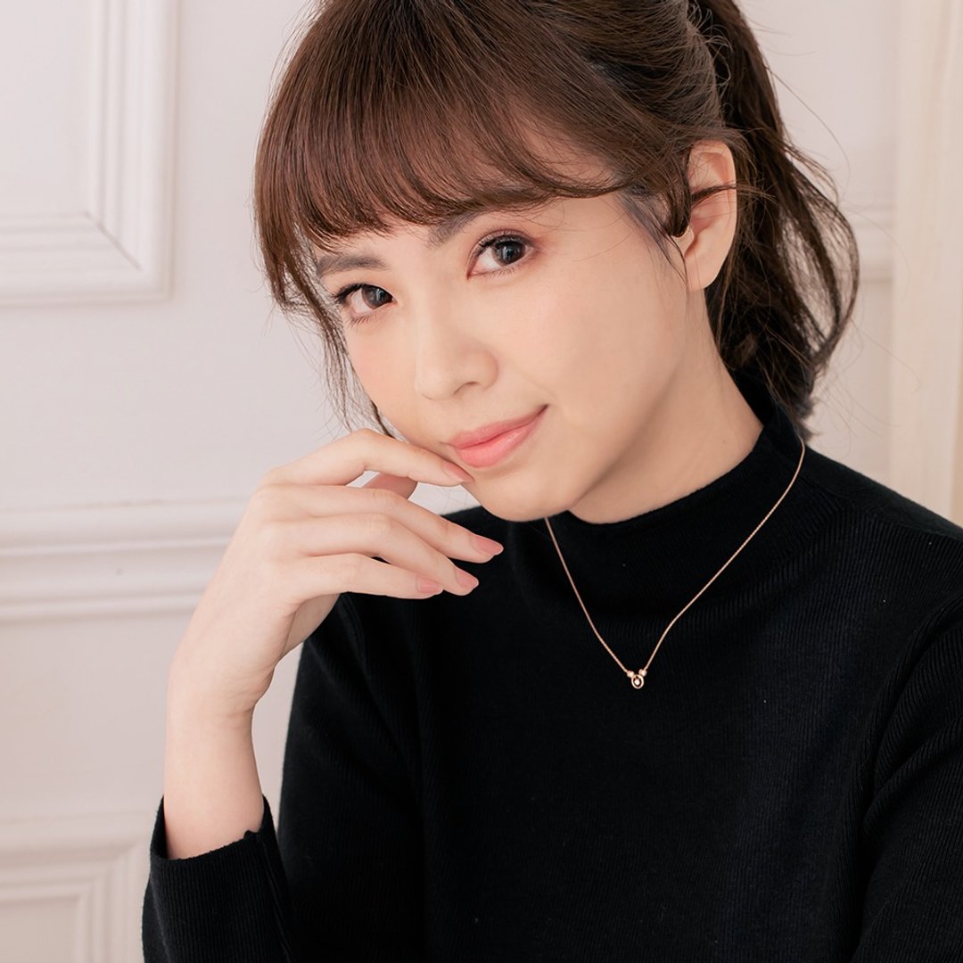 毕业 京华钻石 迪士尼 10K 玫瑰金 0.03 克拉  米奇与米妮 钻石项链 - 项链 - 钻石 
