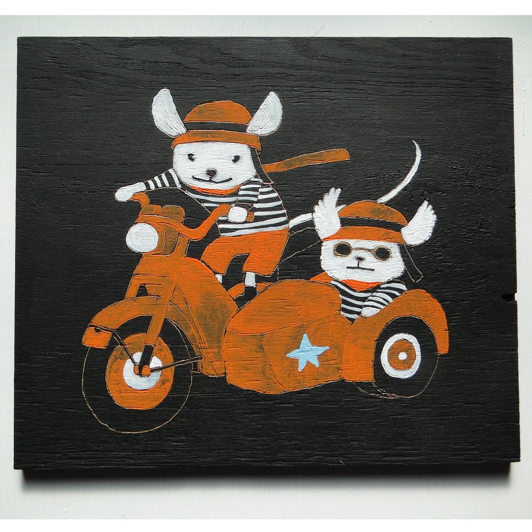 Mouse wood-burning art - 海报/装饰画/版画 - 木头 黑色
