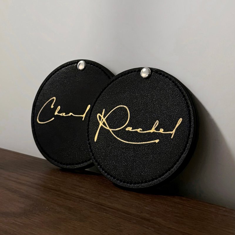 定制化仿皮熨金名字镜子 - 其他 - 人造皮革 黑色