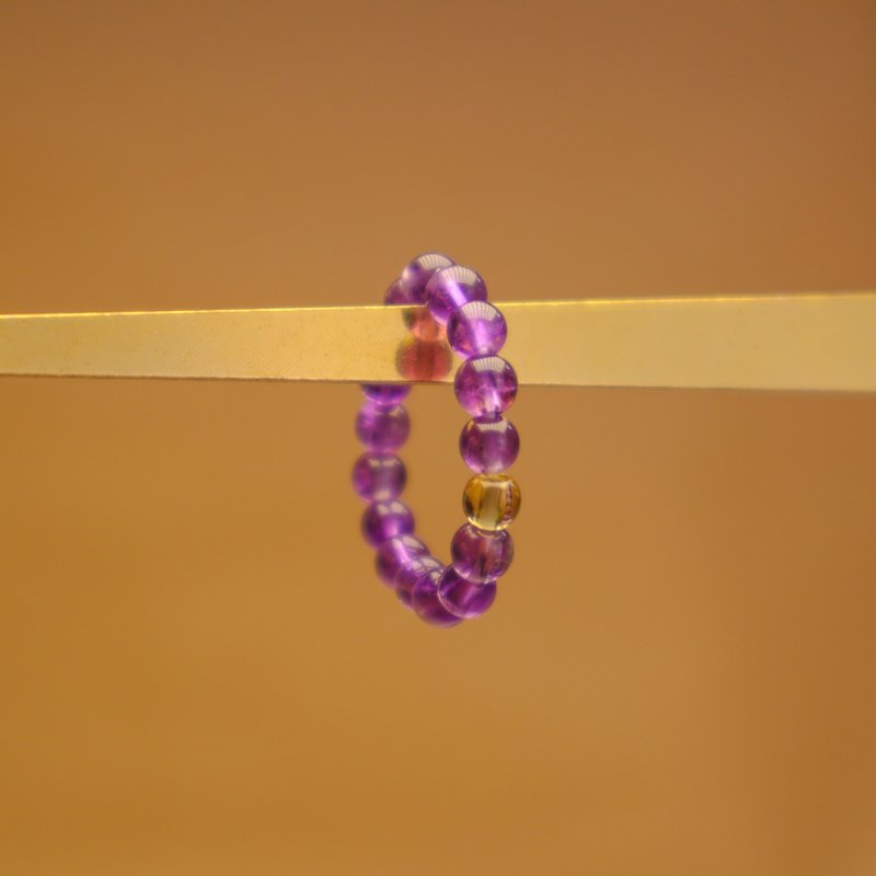 【财神萄不了】 紫水晶×黄水晶 l 富贵好运财源 l 原创设计 - 戒指 - 水晶 