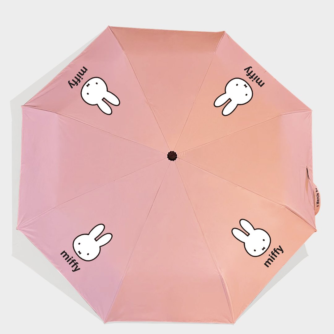 【Pinkoi x miffy】晴雨伞抗UV 防晒 防泼水 两用 自动开收折叠伞 - 雨伞/雨衣 - 防水材质 