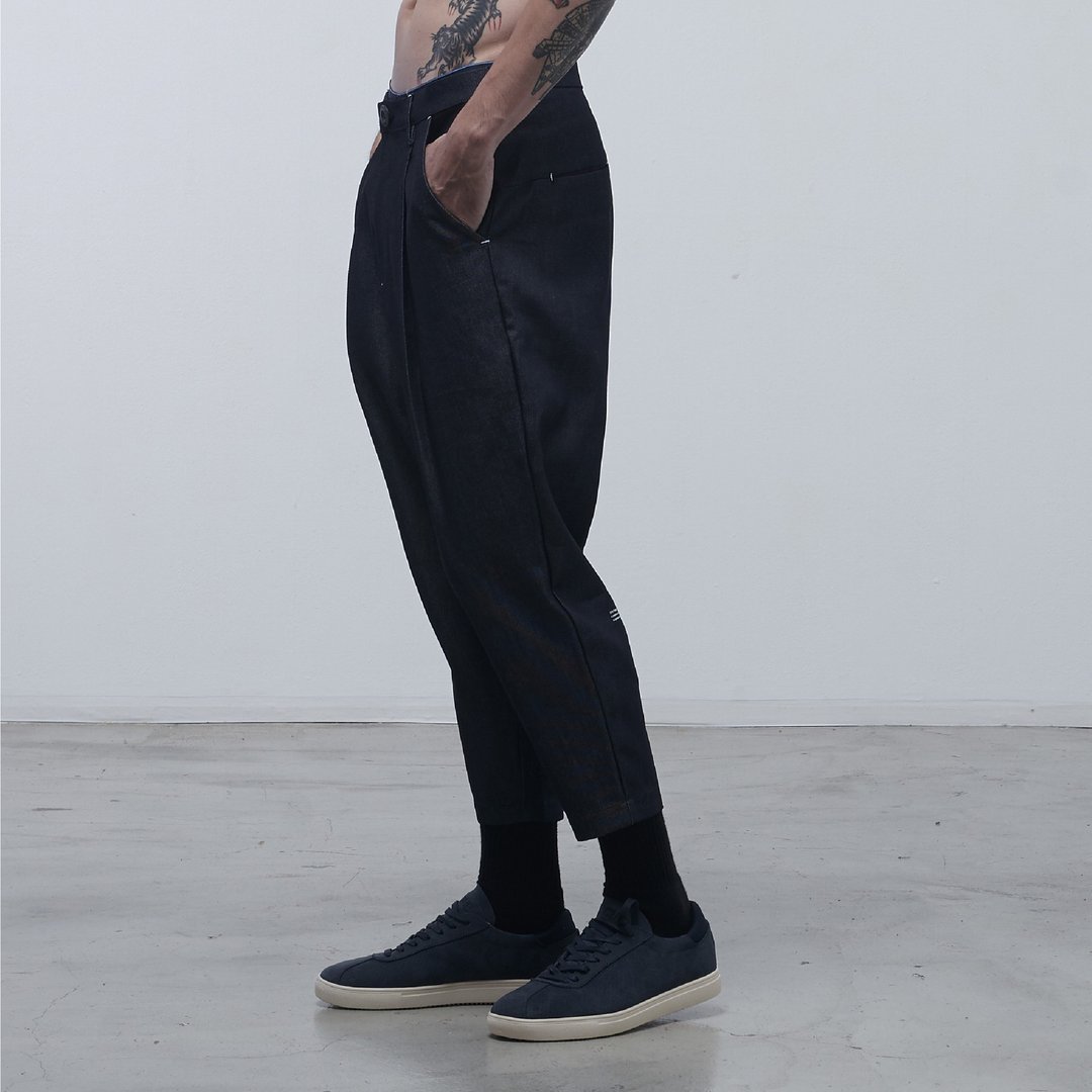 DYCTEAM - Denim Capri Pants - 男士长裤 - 棉 蓝色