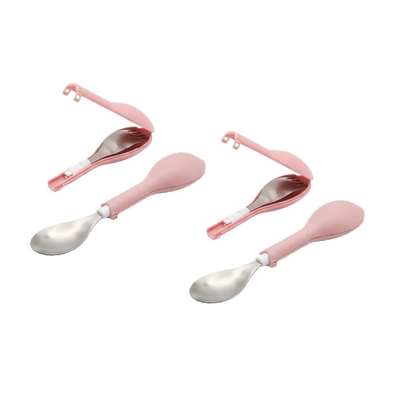 FlipGo翻滚儿童餐具组-两入组(粉、粉) - 儿童餐具/餐盘 - 其他金属 粉红色