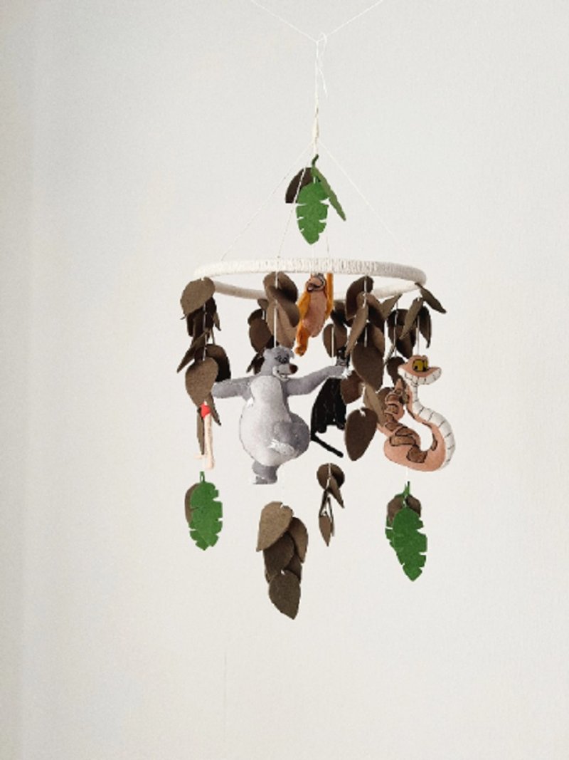 Baby mobile Disney the Jungle Book nursery mobile Mowgli - 玩具/玩偶 - 环保材料 多色