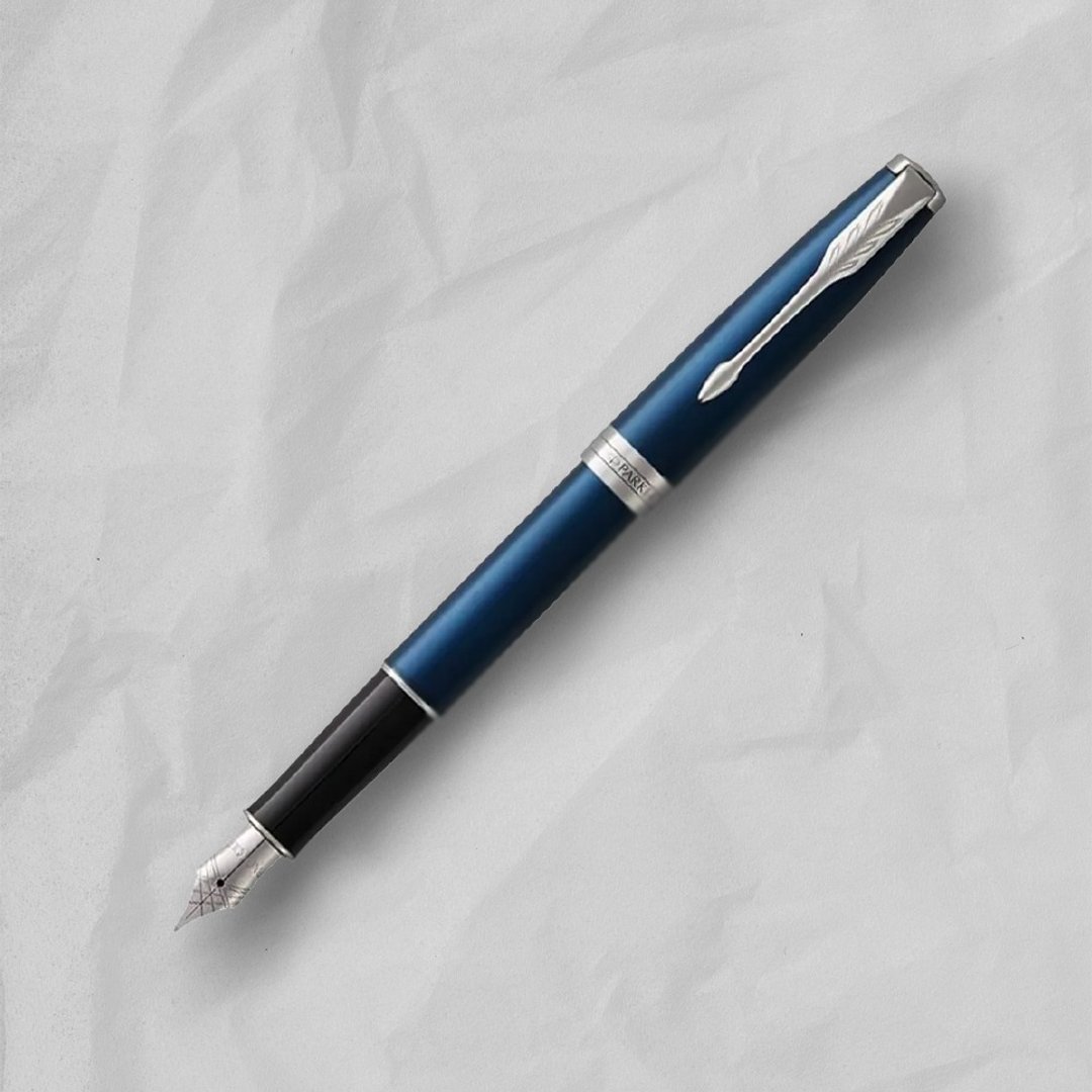 PARKER 派克 卓尔系列 海洋蓝白夹 F尖 钢笔 免费刻字 - 钢笔 - 其他金属 蓝色