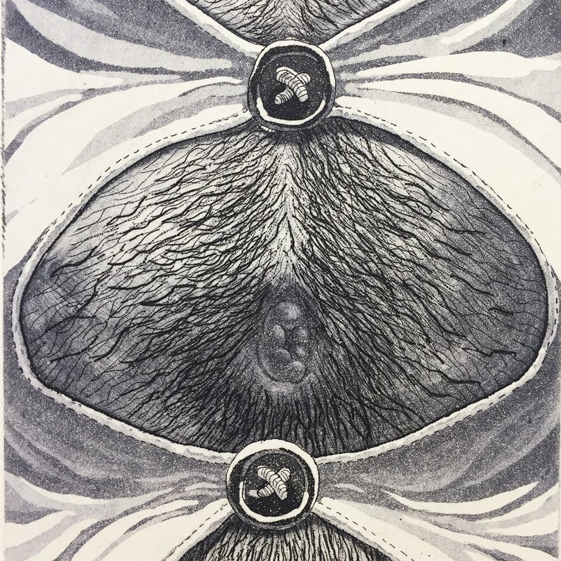 原作版画 -OJISAN 01- 陈华俊 - 海报/装饰画/版画 - 纸 黑色