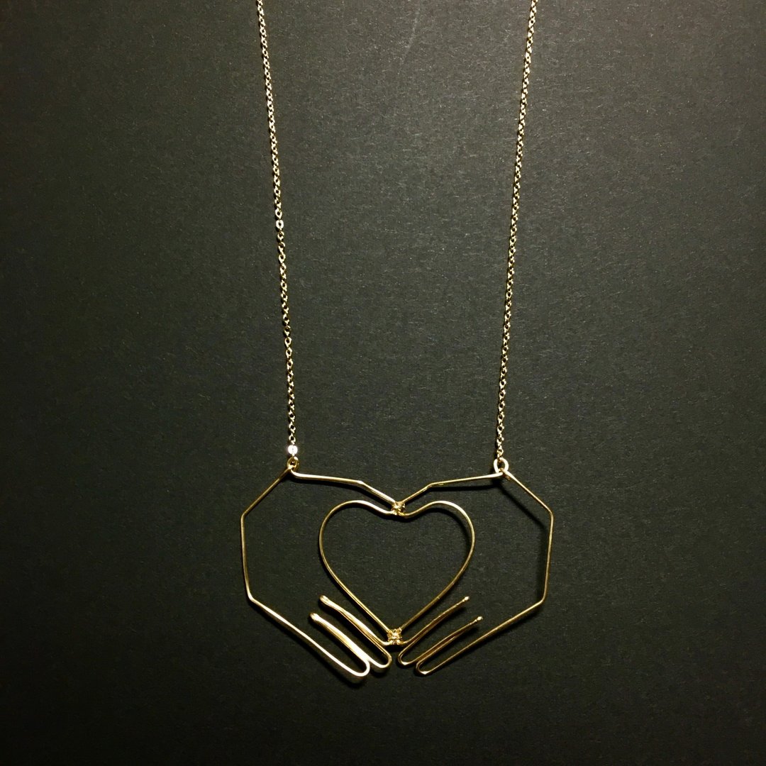 Wire necklace heart - 项链 - 其他材质 多色