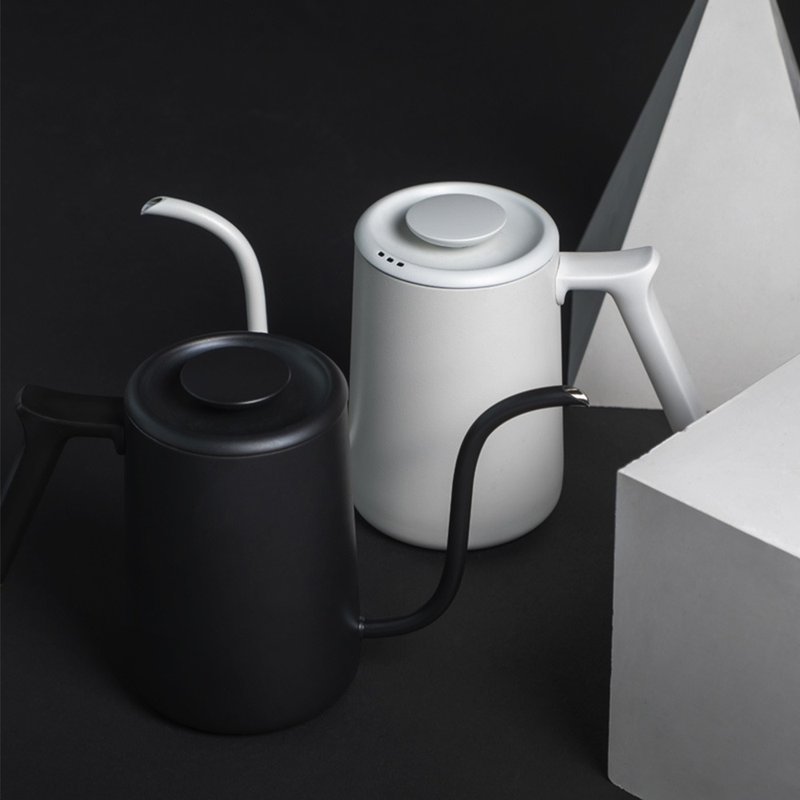 TIMEMORE泰摩 鱼Pure不锈钢咖啡手冲壶细口壶700ml-雾面白/黑 - 咖啡壶/周边 - 不锈钢 多色