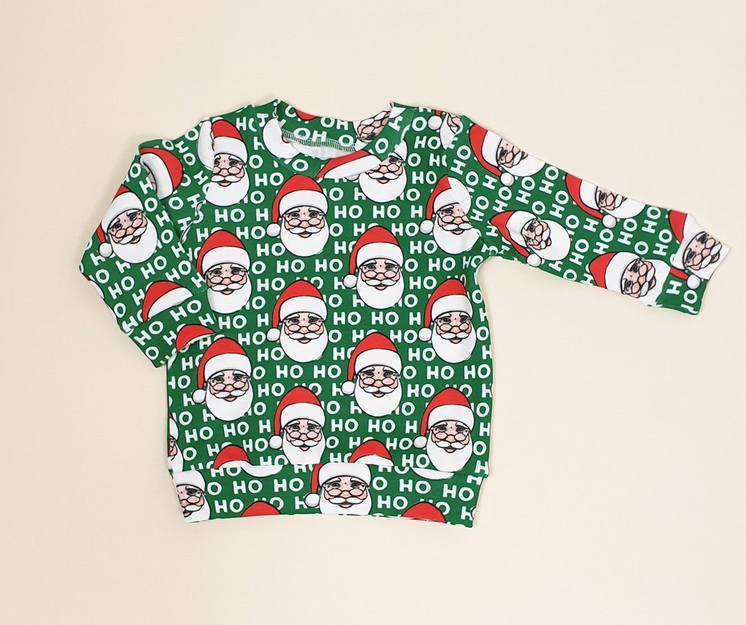 Christmas Santa baby sweatshirt, Xmas baby boy sweatshirt, baby girl sweatshirt - 童装上衣 - 棉 多色