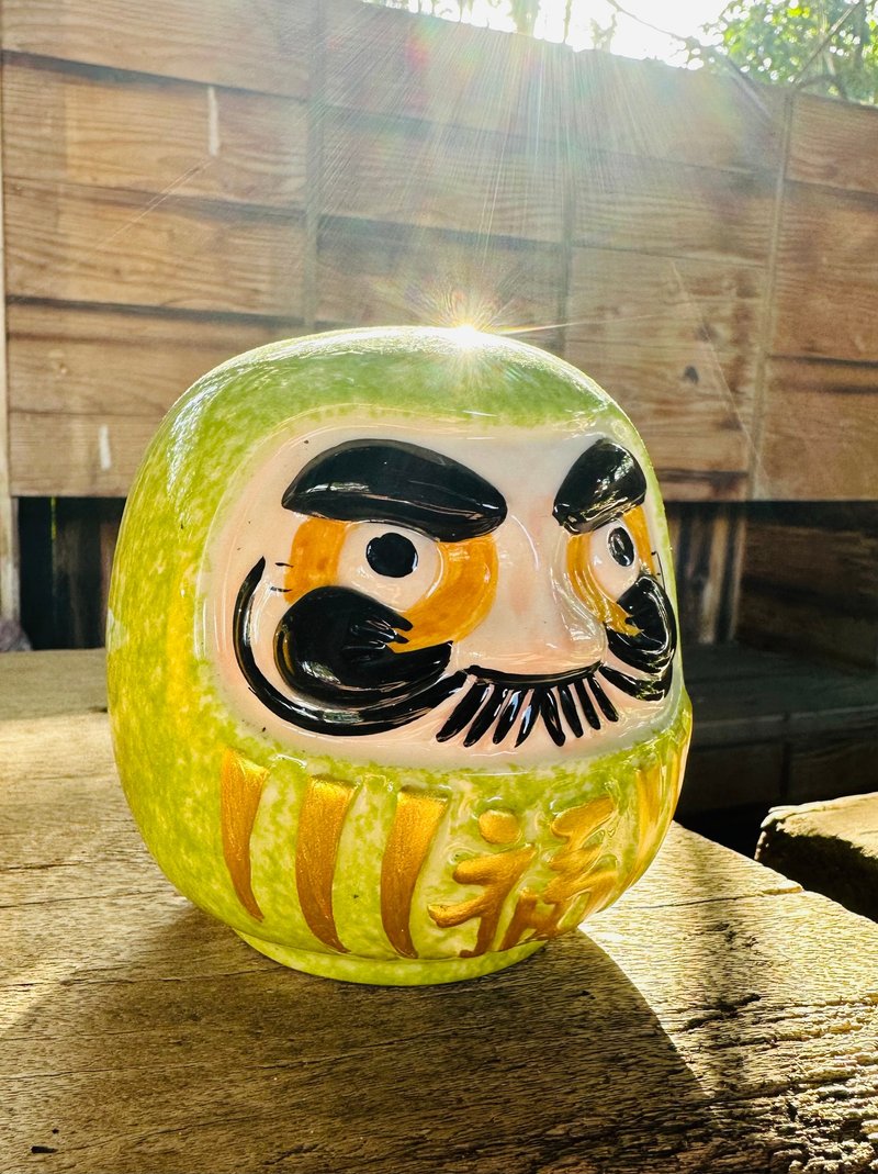 陶瓷 祈愿招福不倒翁存钱筒 (浅绿)特殊釉款 永保安康 - 储蓄罐 - 陶 绿色