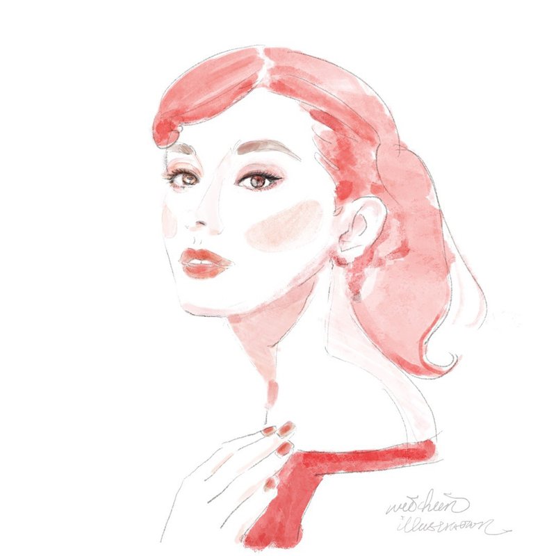 奥黛莉赫本插画明信片 - 卡片/明信片 - 其他材质 白色