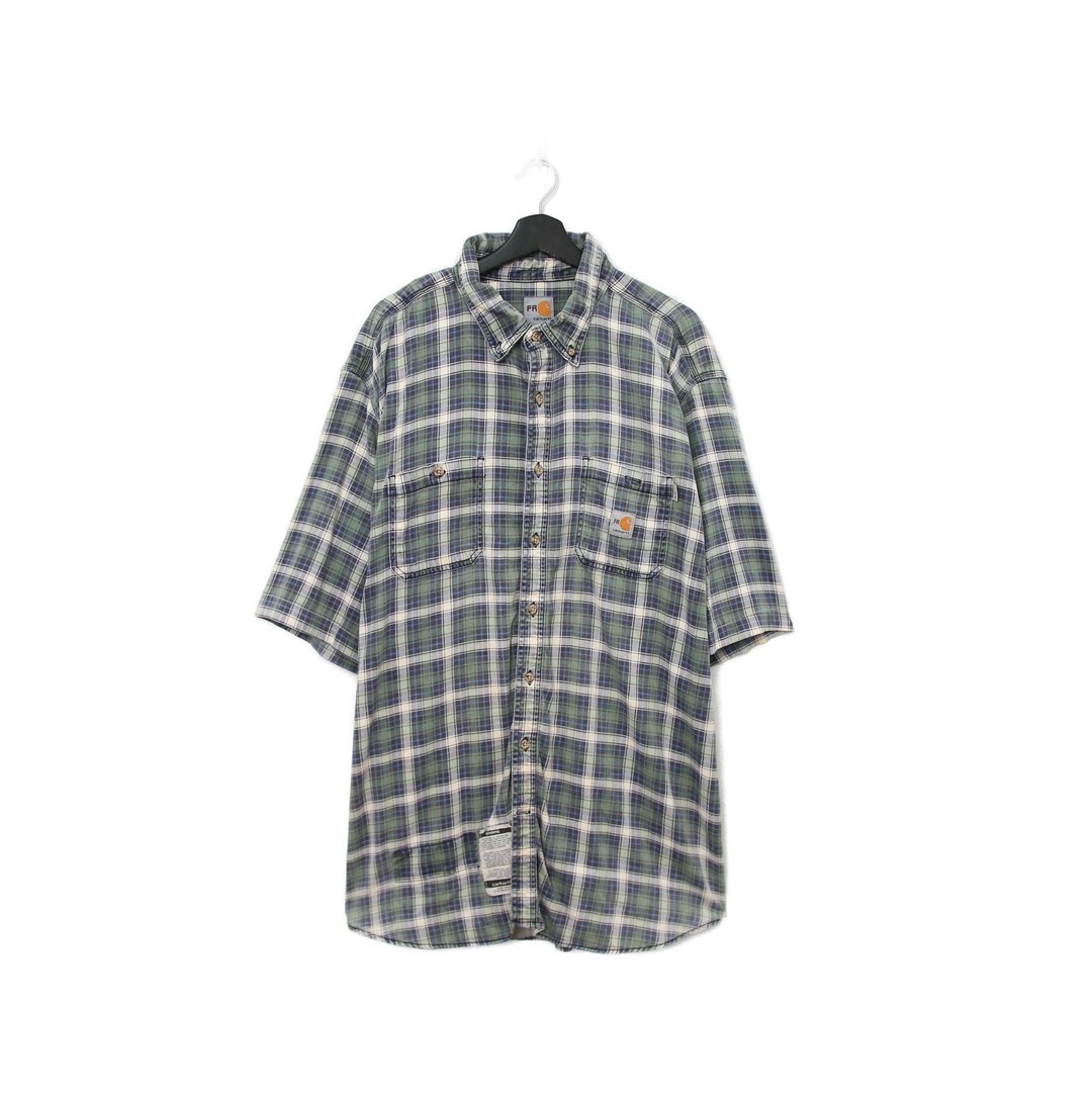 Back to Green-品牌衬衫 carhartt 绿格纹 d-07 vintage shirt - 男装衬衫 - 棉．麻 