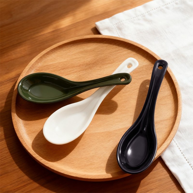 【哩皿生活】洁晶中式汤匙 6 入组 环保餐具 汤匙 野餐 露营 汤杓 - 餐刀/叉/匙组合 - 塑料 