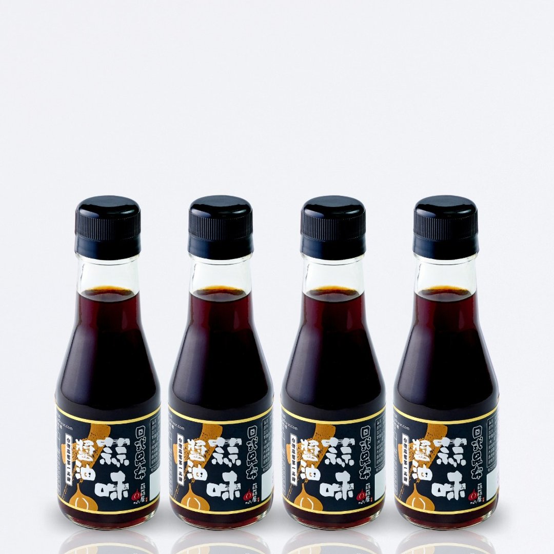 【蒜蒜屋快速到货】蒜蒜日式昆布蒜味酱油4入-新品上市 - 酱料/调味料 - 玻璃 黑色