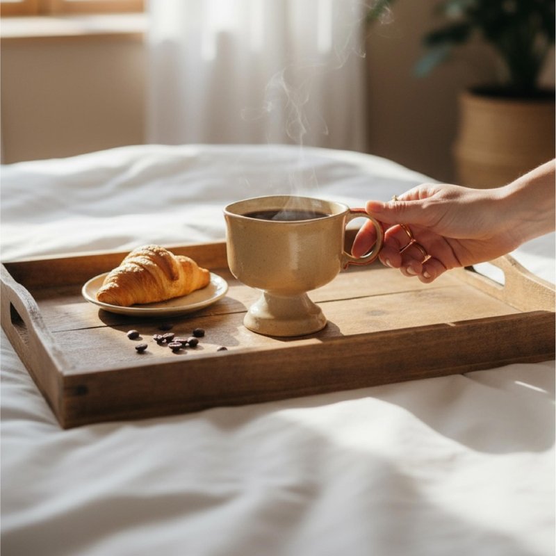 【质感陶瓷杯】冬日暮野高脚杯 - 红酒杯 水杯 果汁杯 - 咖啡杯/马克杯 - 瓷 