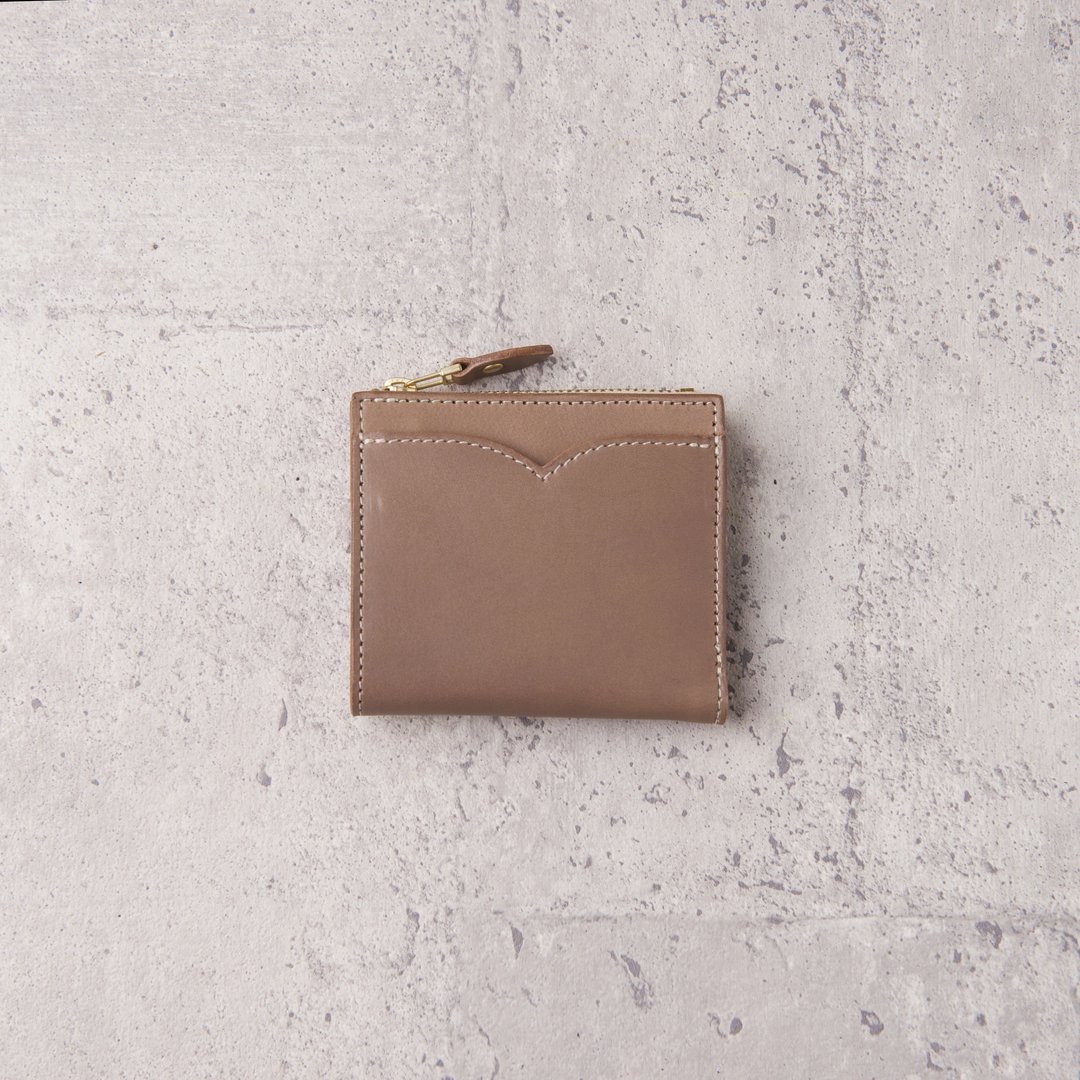 V拉链短夹 V Zipper Wallet / 象灰 Grey - 皮夹/钱包 - 真皮 
