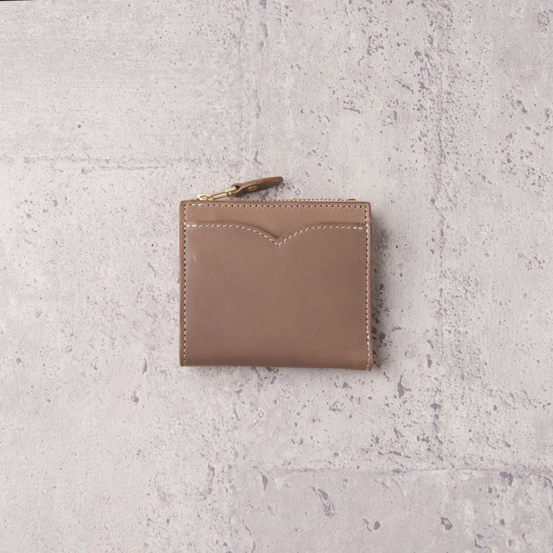 V拉链短夹 V Zipper Wallet / 象灰 Grey - 皮夹/钱包 - 真皮 
