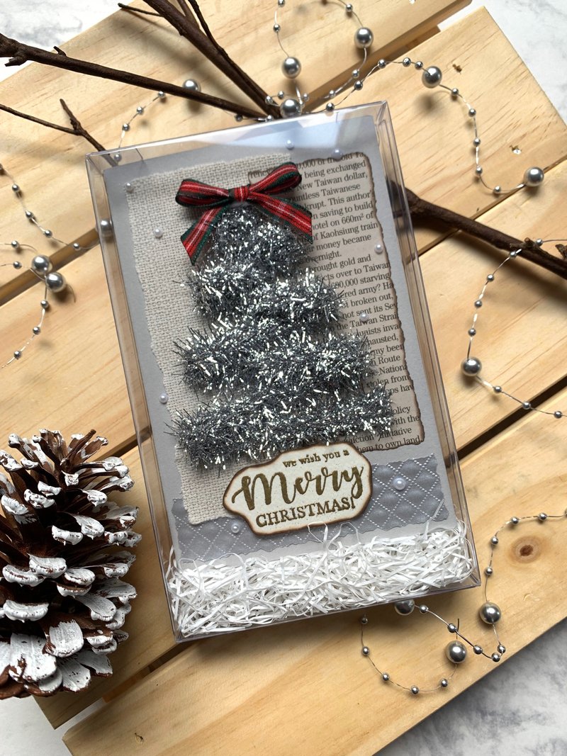 圣诞卡片Christmas Card_银色圣诞树 - 卡片/明信片 - 纸 银色