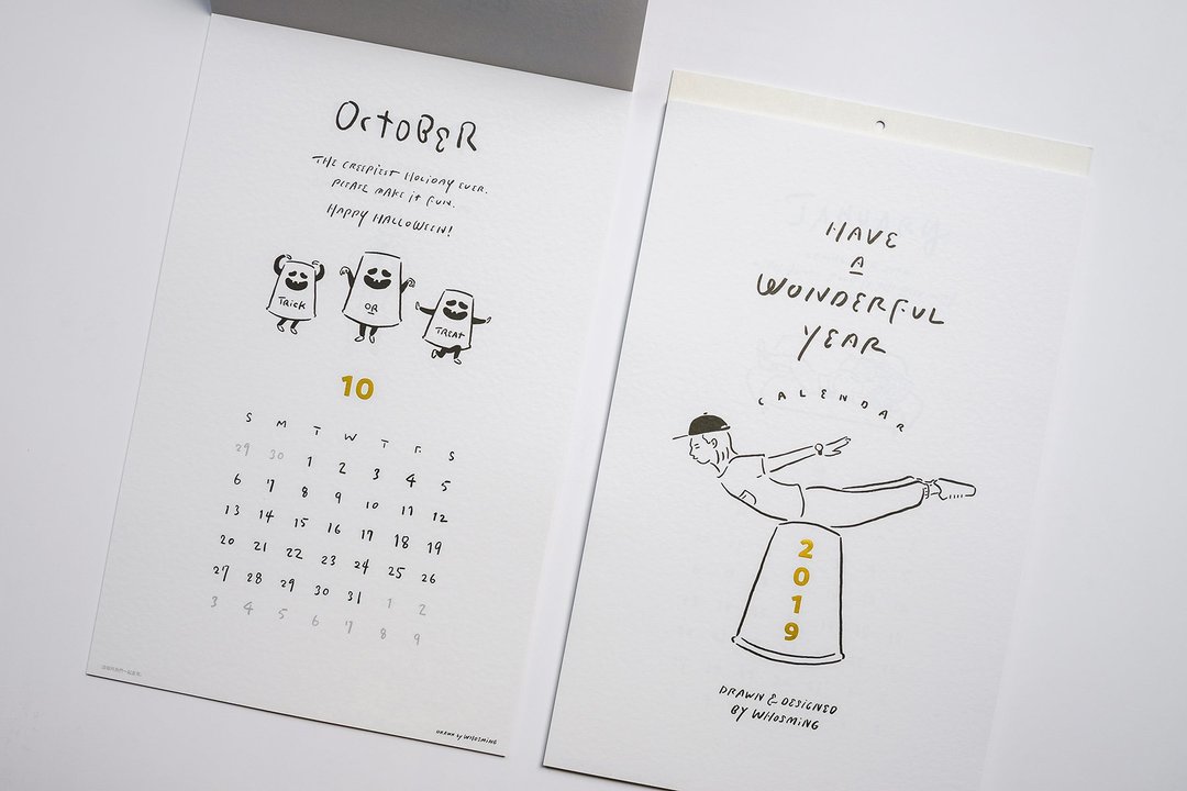 WHOSMiNG - HAVE A WONDERFUL YEAR 2019月历 (2020月历已上架!!) - 年历/台历 - 纸 白色