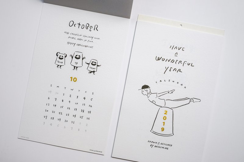 WHOSMiNG - HAVE A WONDERFUL YEAR 2019月历 (2020月历已上架!!) - 年历/台历 - 纸 白色