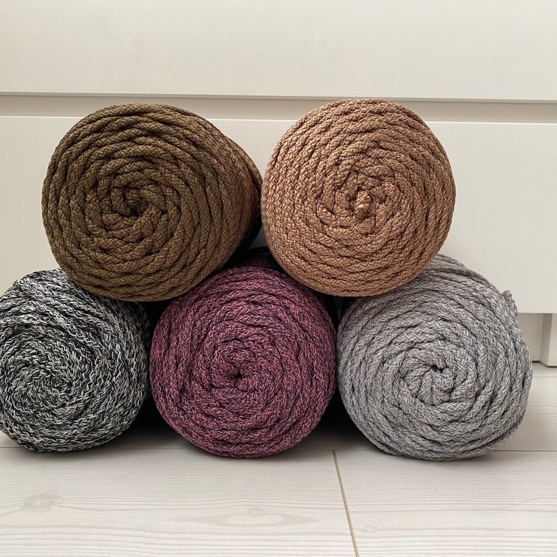 Polyester cord 5 mm with core 200 mts, macramé rope 5 mm, rope for crochet bag - 其他 - 聚酯纤维 