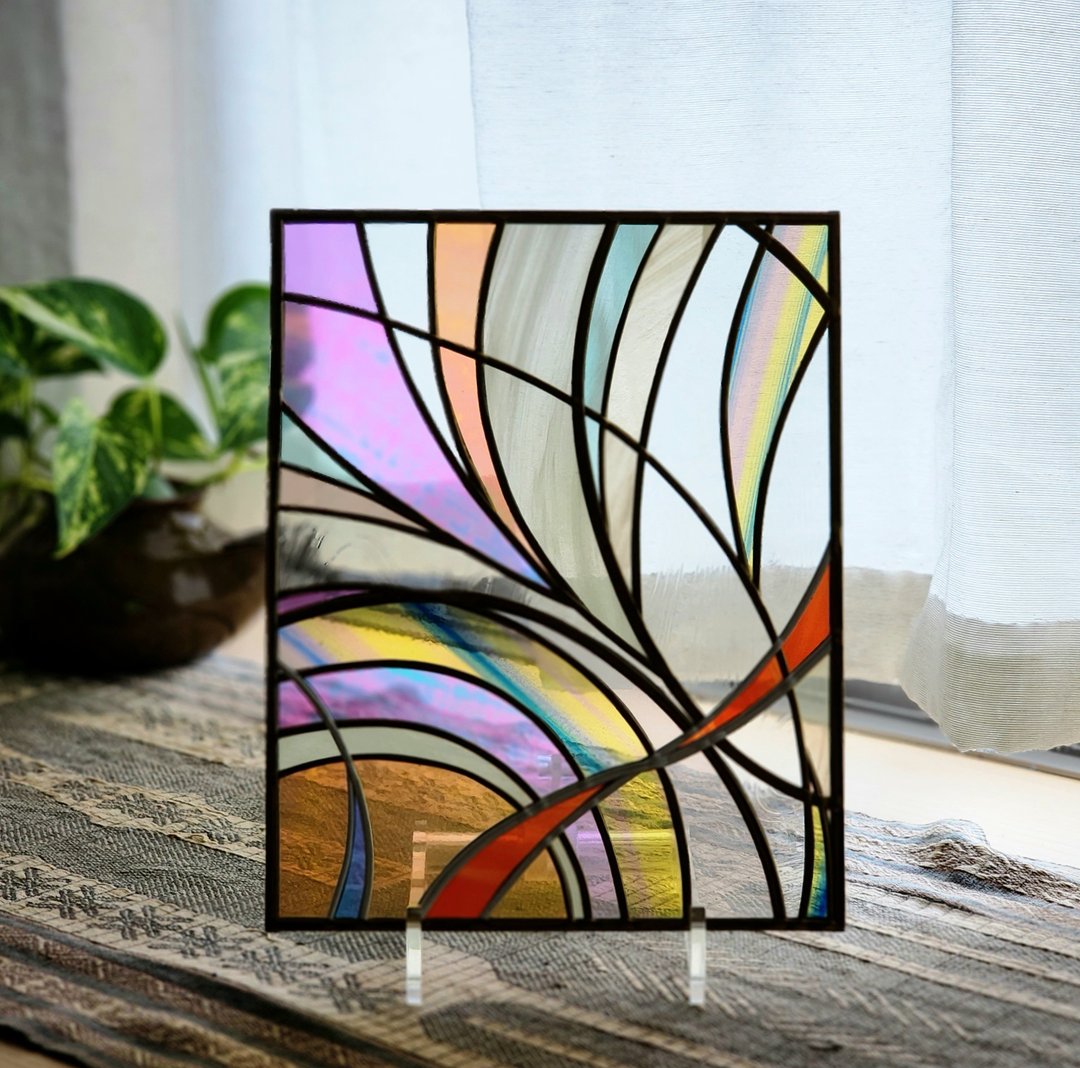 Sunshine　Reversible　Glass Art - 画框/相框 - 玻璃 粉红色