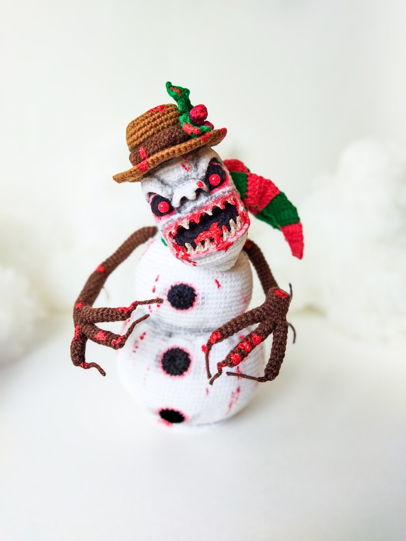 可怕的雪人圣诞节万圣节玩具钩针图案pdf在英语恐怖娃娃 - 手工艺教程/工具书 - 其他材质 