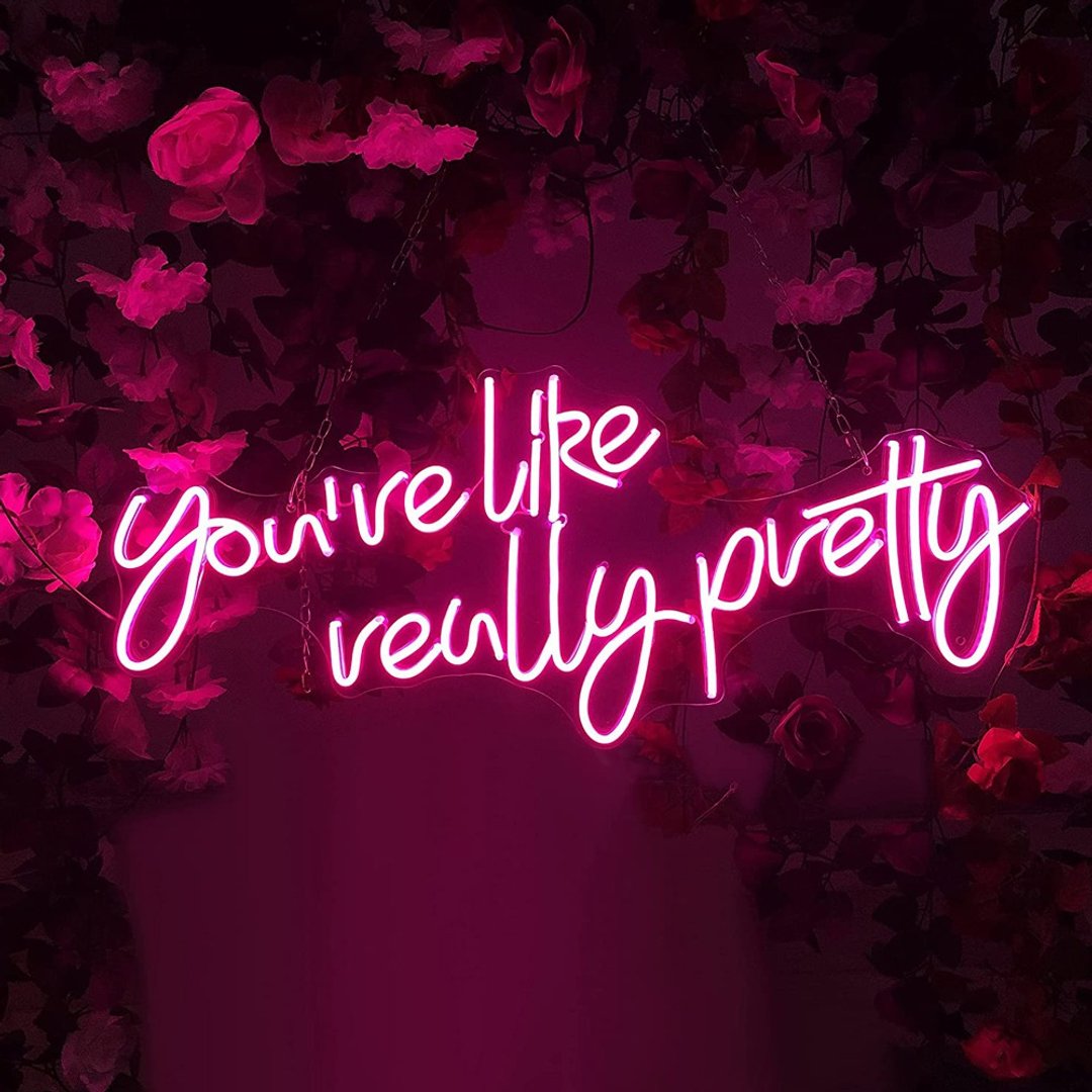 You're like really pretty霓虹灯LED发光字七夕情人节手作设计灯 - 灯具/灯饰 - 压克力 透明