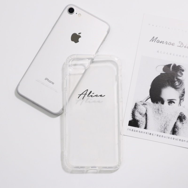 文字设计 底色加字 定制化手机壳 空压壳 情侣手机壳 订做 订制 - 手机壳/手机套 - 塑料 多色