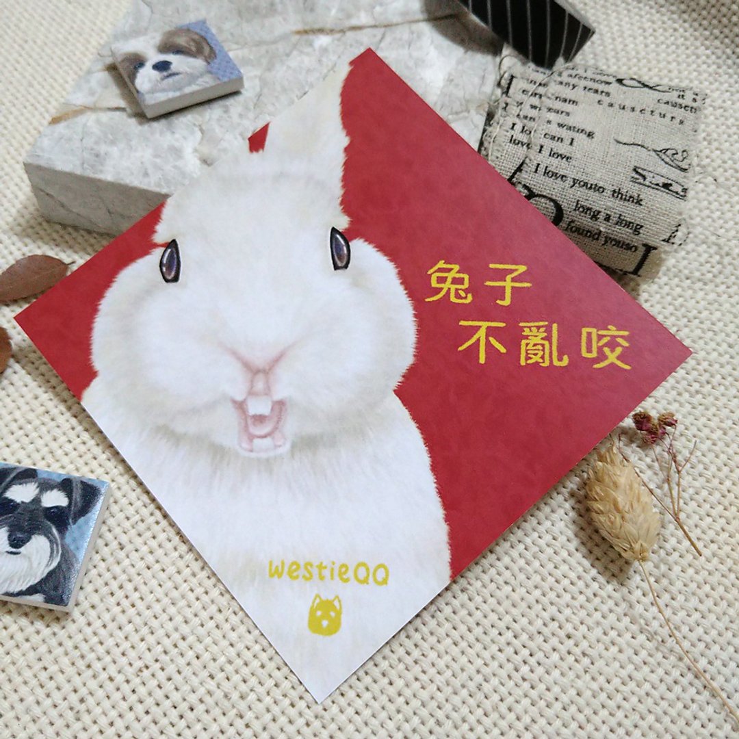 兔子不乱咬(10厘米_纸张)~利是封-挥春-福贴_兔年春联 - 红包/春联 - 纸 