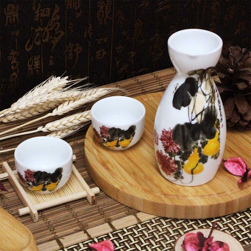 齐白石小品瓷器壶杯组 - 茶具/茶杯 - 瓷 