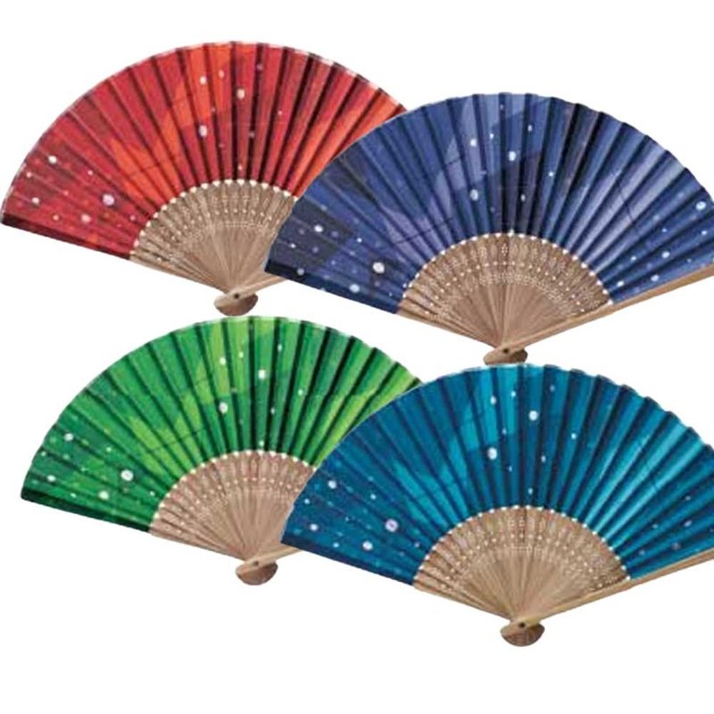 日本图案风扇，正品风扇，竹制，紧凑型，4 件套 - 其他 - 竹 多色