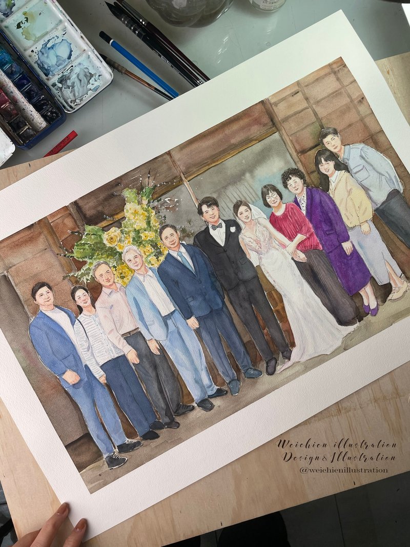 水彩50X70cm含框手绘绘礼物  下单前请先联系设计师 - 订制画像 - 纸 